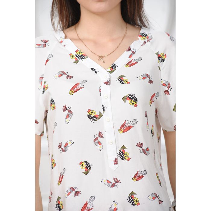 Блуза 4844, размер 44, рост 164 см, цвет белый