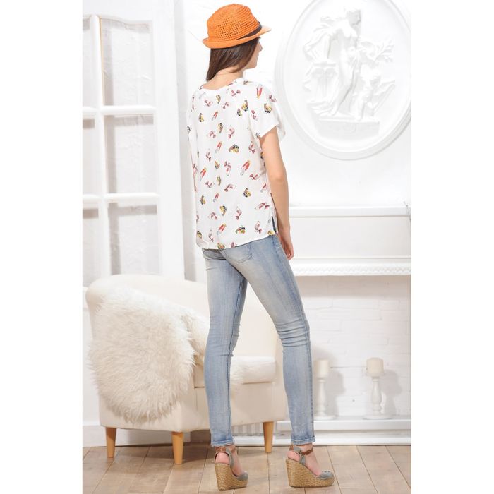 Блуза, размер 50, рост 164 см, цвет белый (арт. 4844 С+)