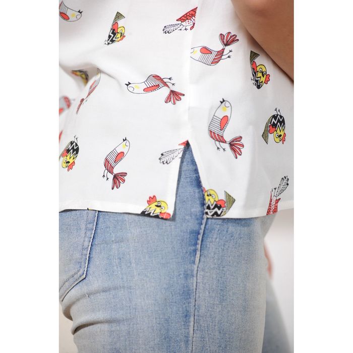 Блуза 4844, размер 46, рост 164 см, цвет белый