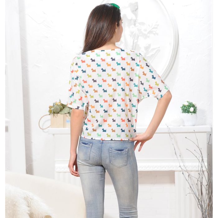 Блуза 4843, размер 46, рост 164 см, цвет белый