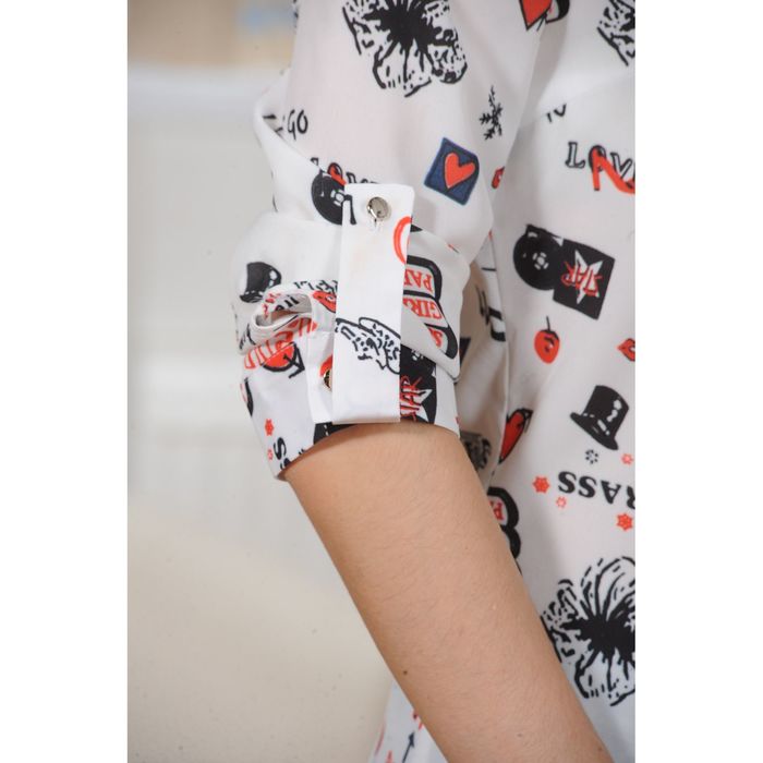 Блуза, размер 52, рост 164 см, цвет белый (арт. 4846 С+)