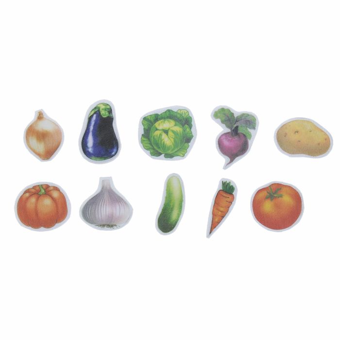 Набор дидактический из ткани "Овощи" на магните, 10 шт.