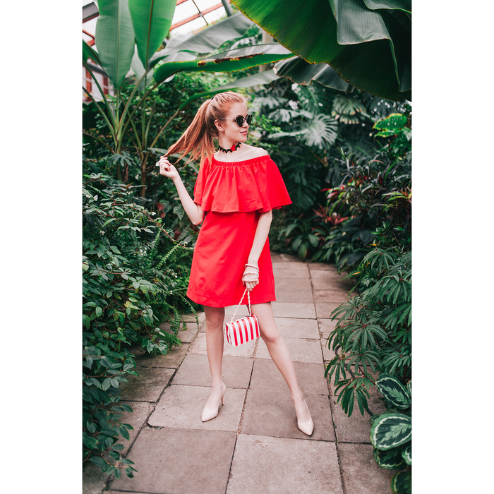 Платье женское 71168 цвет красный, размер S (42), рост 168