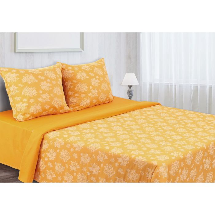 Постельное бельё "Этель" Сильвия евро, размер 200х217 см, 220х240 см, 70х70 см - 2 шт., 100% хлопок, мако-сатин 128 г/м2