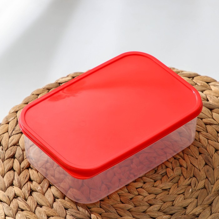Контейнер пищевой 1,2 л, цвет красный