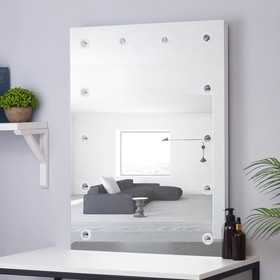 Зеркало, гримёрное, настенное, 12 лампочек, 60×80 см Ош