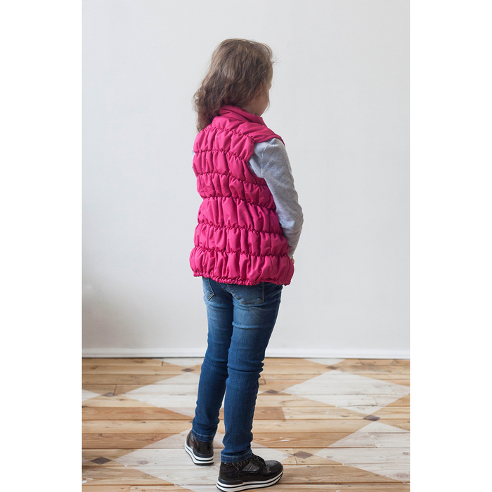 Жилет для девочки "Резинка", рост 116 см, цвет фуксия