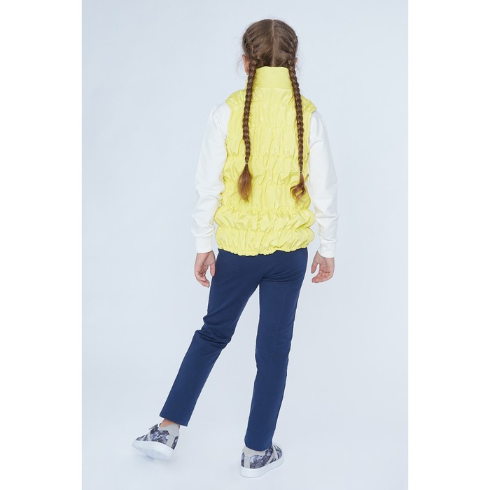 Жилет для девочки "Резинка", рост 128 см, цвет жёлтый