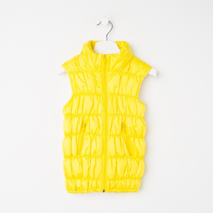 Жилет для девочки "Резинка", рост 128 см, цвет жёлтый