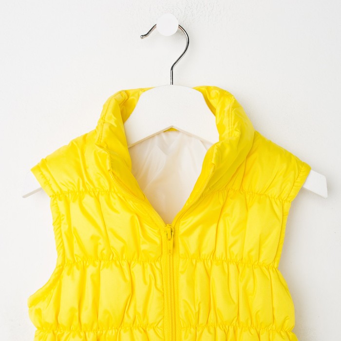 Жилет для девочки "Резинка", рост 128 см, цвет жёлтый