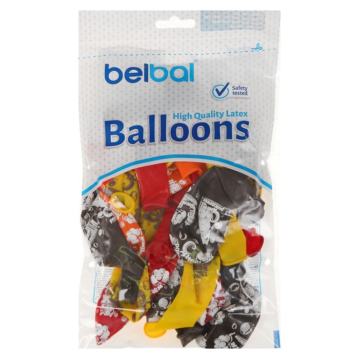 Шар латексный 14" "С днём рождения! Котёнок", кристалл, набор 25 шт., цвета МИКС