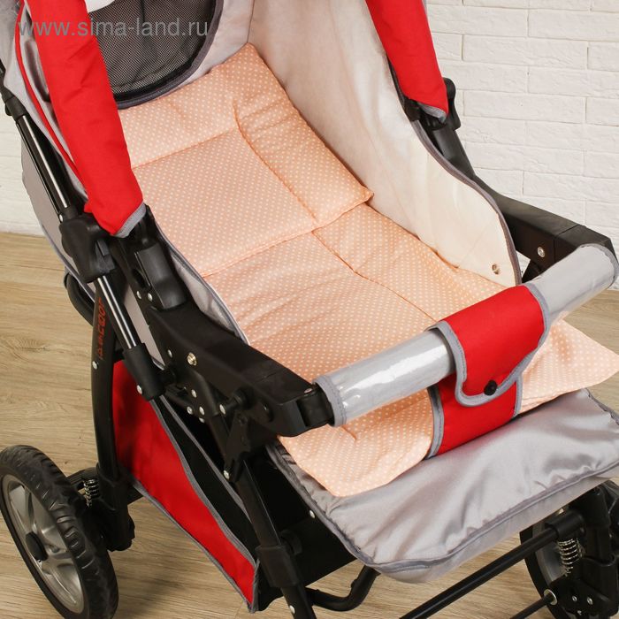 Набор для детской коляски для девочки, 2 предмета (подушка-35х38 см, матрас-69х38 см), цвет МИКС