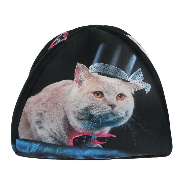 Домик-вигвам "Кот с бабочкой", 40 х 40 х 39 см