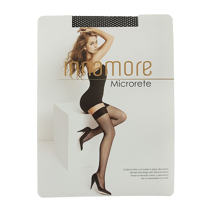 Чулки женские Innamore Microrete Calze, сетка, цвет nero (чёрный), размер 2