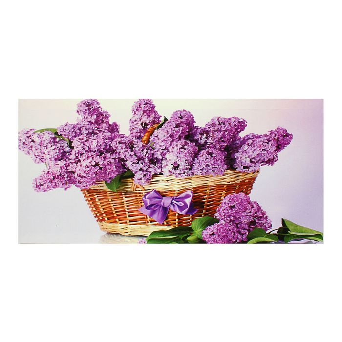 Картина на подрамнике "Сирень в корзине"