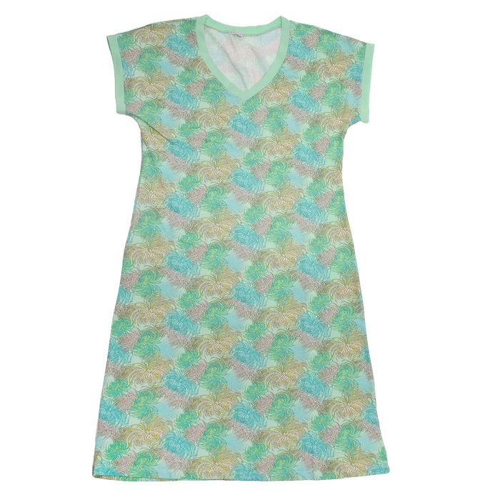 Сорочка женская "Хризантемы", цвет салатовый, размер 48 (арт. ML2537/01)