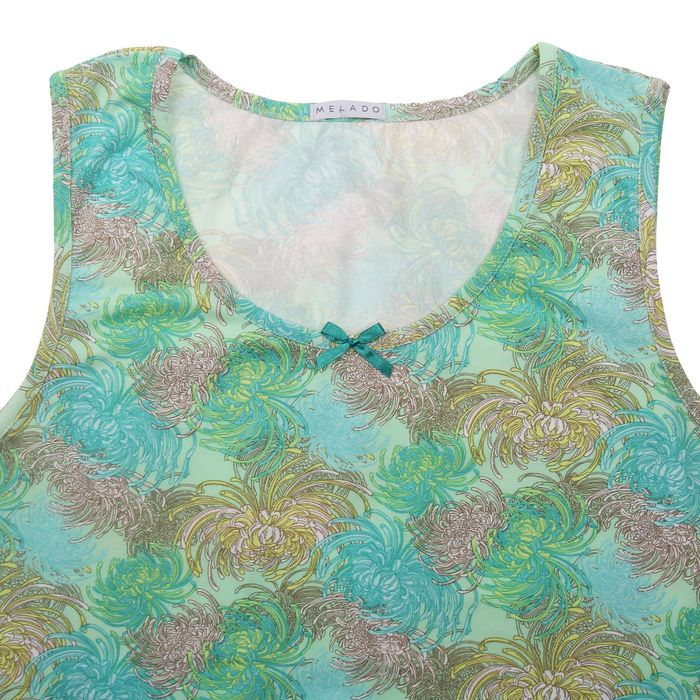 Сорочка женская "Хризантемы", цвет салатовый, размер 48 (арт. ML2538/01)