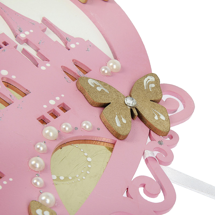 Фоторамка "Принцесса" с замком розовая, для фото 9х13 см