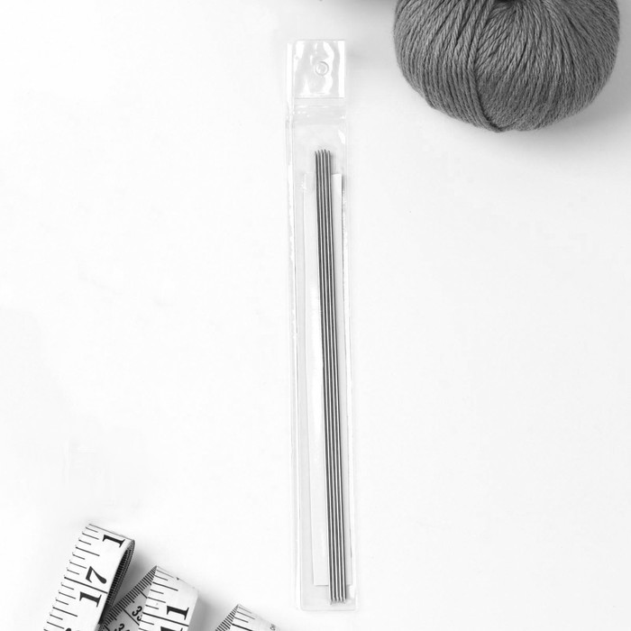 фото Спицы для вязания чулочные, d = 1,4 мм, 19,5 см, 5 шт арти