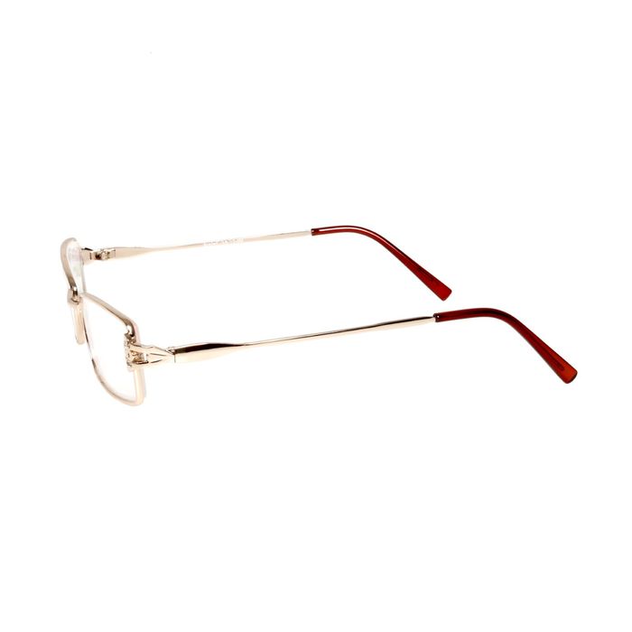 Очки "Прямоугольные" в металле, линза пластик, цвет МИКС, узор на дужке, -1