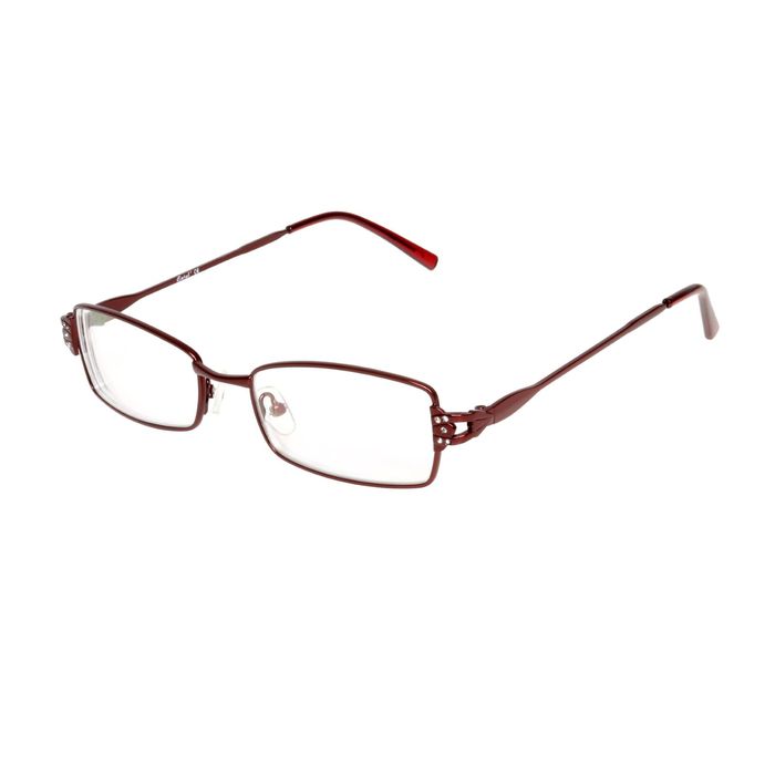 Очки "Прямоугольные" в металле, линза пластик, цвет МИКС, узор на дужке, -1