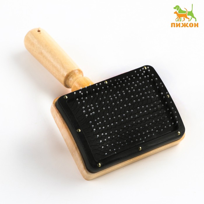 Щетка деревянная "Премиум" с каплями, рабочая поверхность 80*60 мм