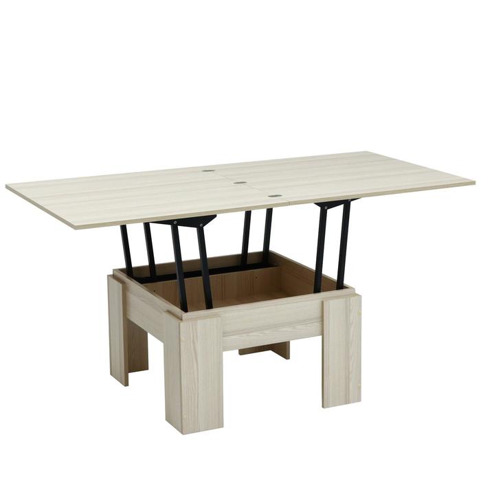 Стол-трансформер Бета 900х800х432 Ясень шимо светлый