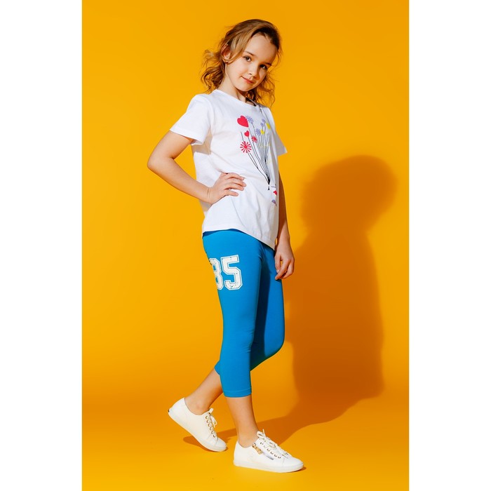 Брюки для девочек, рост 134-140 см, возраст 9 лет, цвет бирюзовый