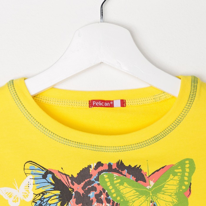 Джемпер для девочек, рост 116-122 см, возраст 6 лет, цвет светло-жёлтый