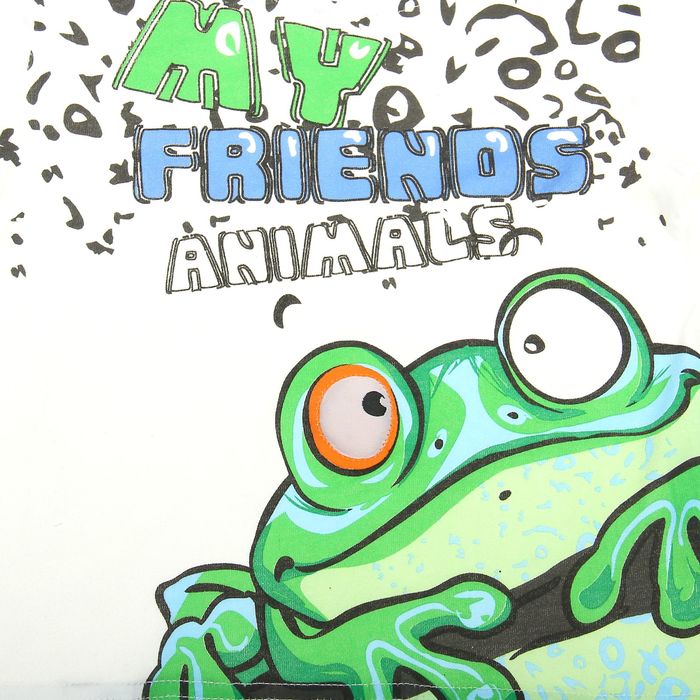 Комплект для мальчиков (футболка + шорты), рост 86-92 см, возраст 1 год, цвет белый