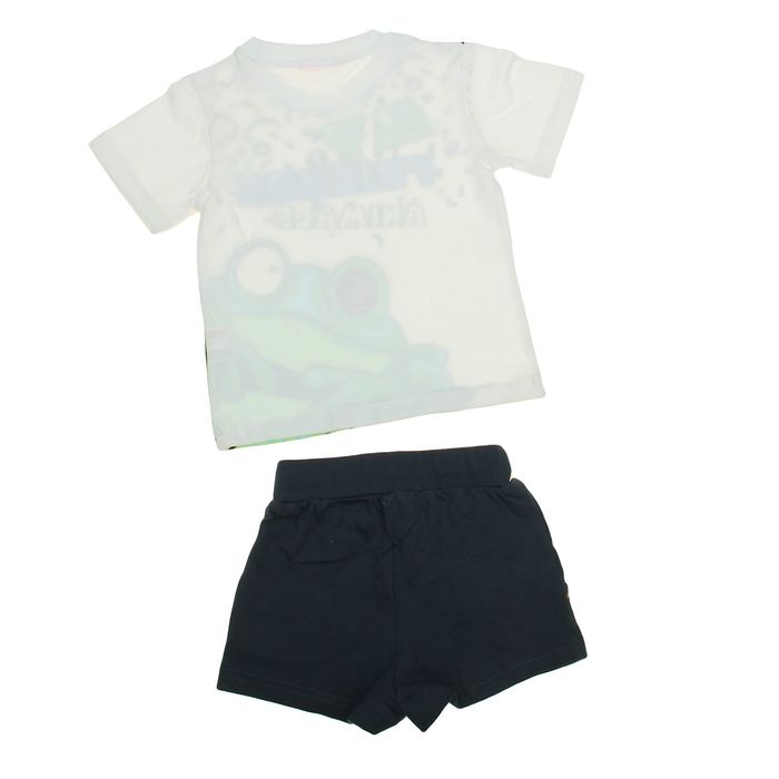Комплект для мальчиков (футболка + шорты), рост 86-92 см, возраст 1 год, цвет белый