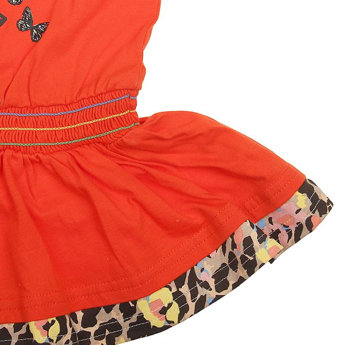 Платье для девочек, рост 98-104 см, возраст 3 года, цвет красный