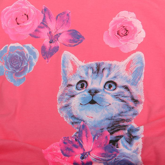 Комплект для девочек (футболка + брюки), рост 140-146 см, возраст 10 лет, цвет ярко-розовый