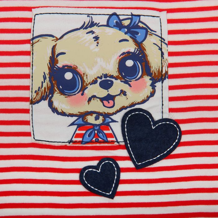 Комплект для девочек (футболка + бриджи), рост 86-92 см, возраст 1 год, цвет красный