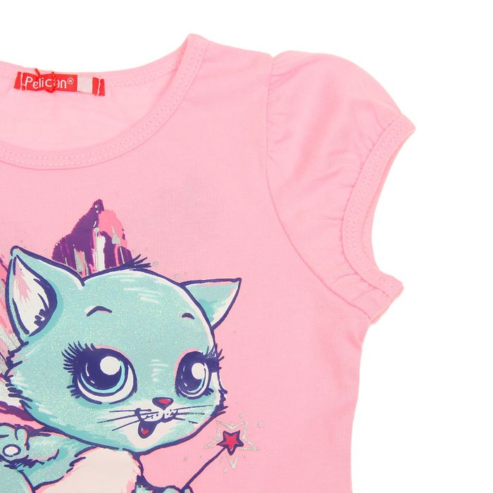 Комплект для девочек (футболка + юбка), рост 92-98 см, возраст 2 года, цвет розовый