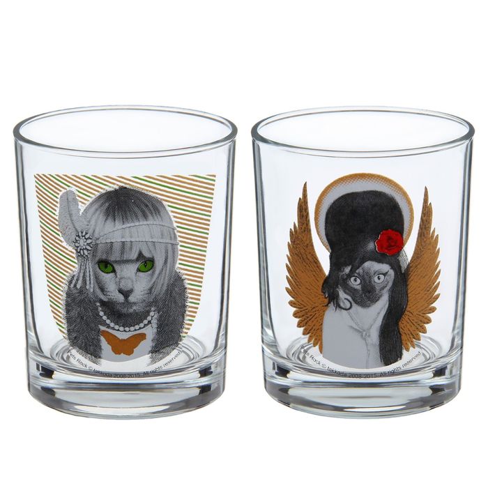 Набор стеклянных стаканов 250 мл "Ретро. Эмми", 2 шт