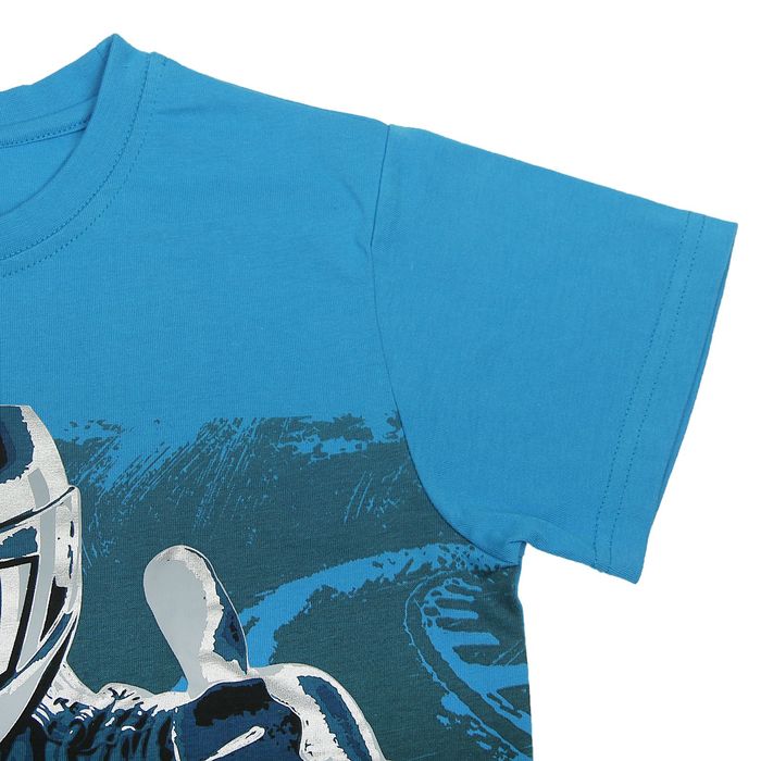 Футболка для мальчиков, рост 134-140 см, возраст 9 лет, цвет голубой