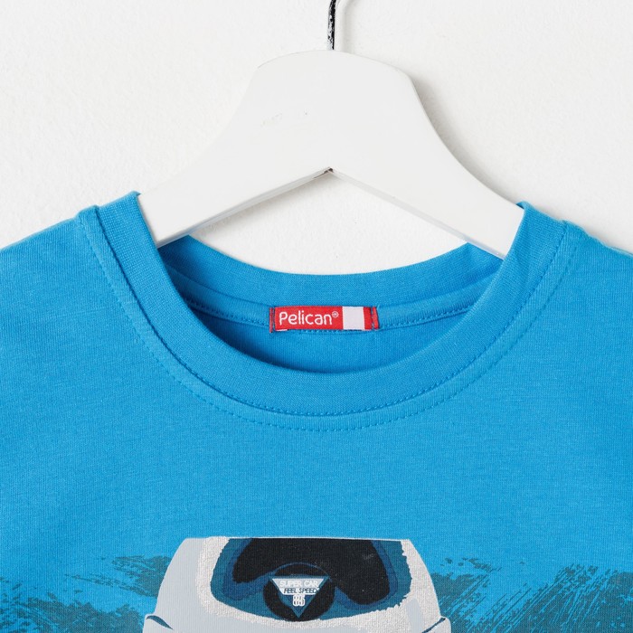 Футболка для мальчиков, рост 134-140 см, возраст 9 лет, цвет голубой