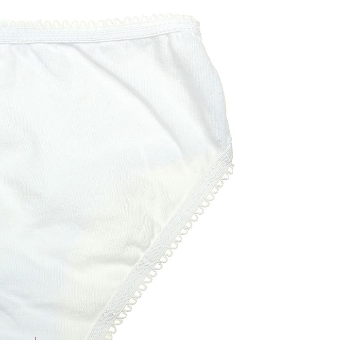 Комплект трусов для девочек 3 шт, возраст 6 лет, цвет белый