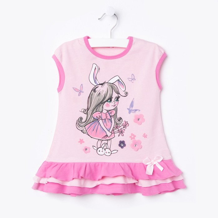 Платье для девочек, рост 92-98 см, возраст 2 года, цвет розовый