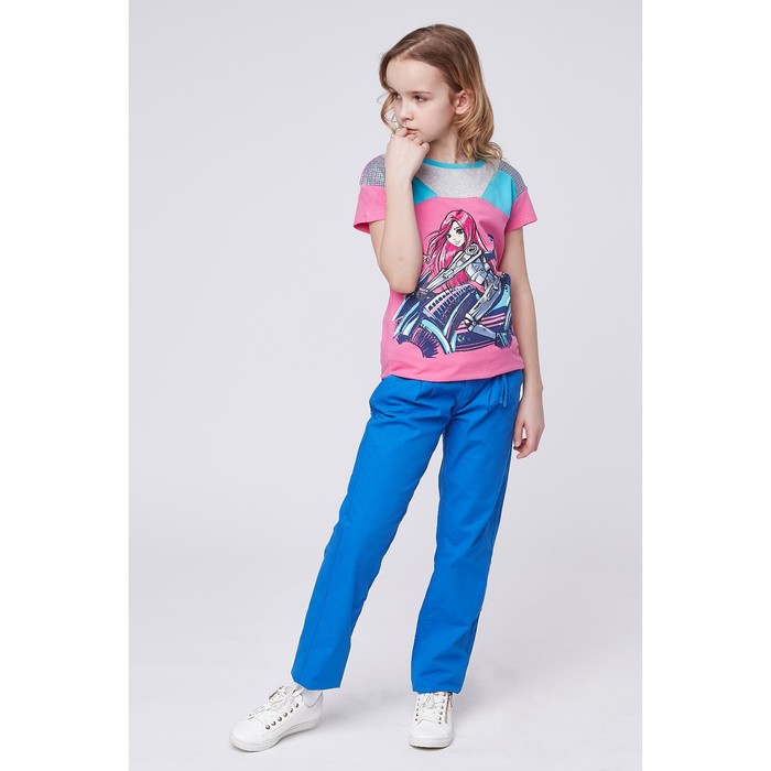 Футболка для девочки, рост 134-140 см, цвет розовый