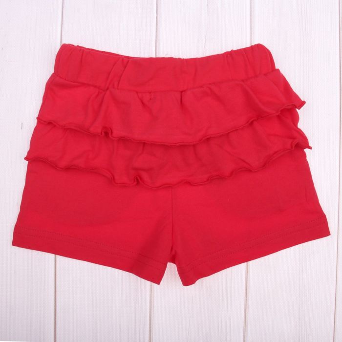 Шорты для девочек, рост 92-98 см, возраст 2 года, цвет красный