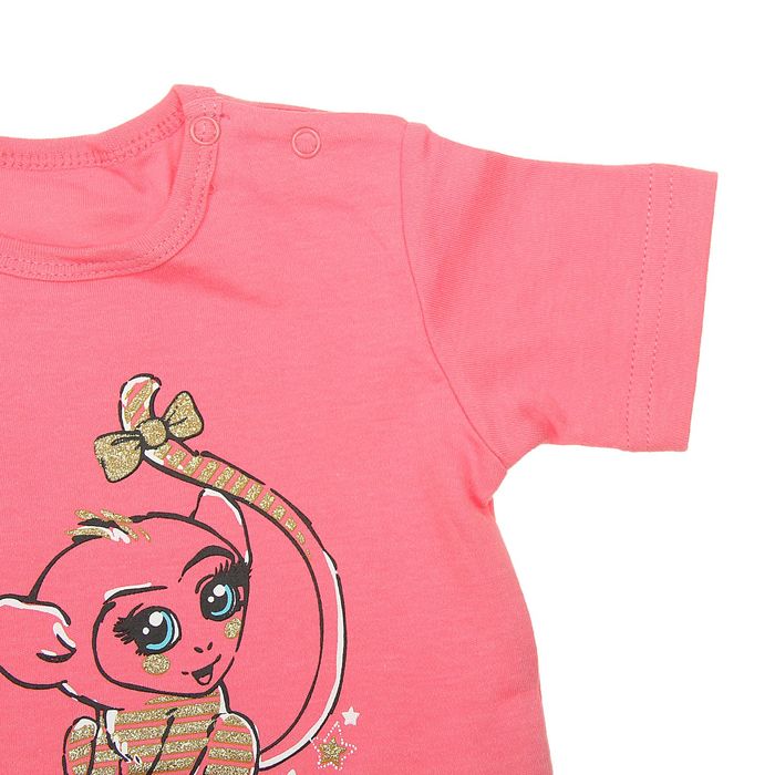 Комплект детский, возраст 9-12 мес., цвет розовый