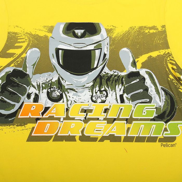 Футболка для мальчиков, рост 122-128 см, возраст 7 лет, цвет жёлтый