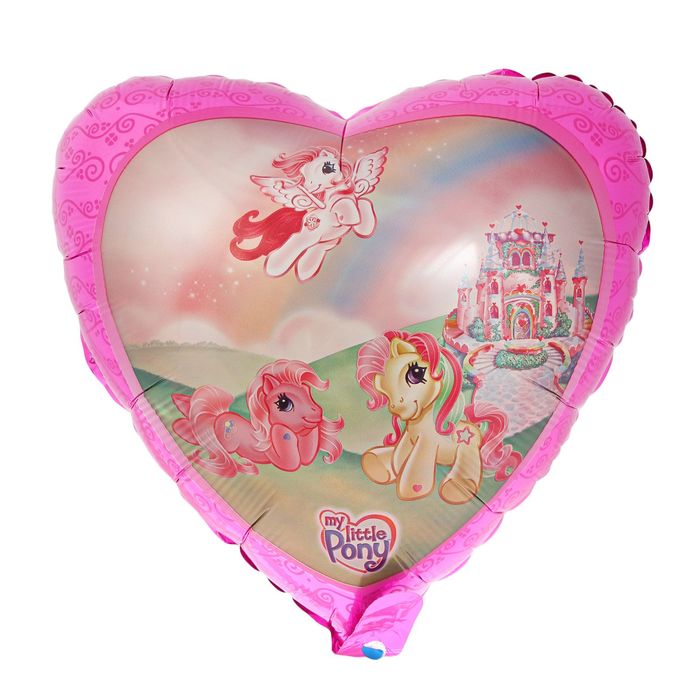 Шар фольгированный 18" Сердце "Пони на радуге" ФМ