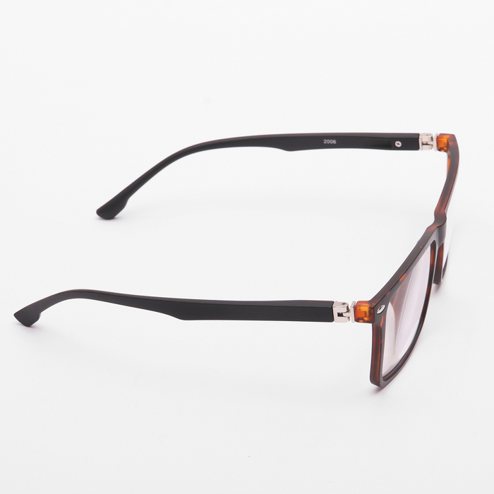 Очки "Прямоугольные" матовые, пластик, цвет МИКС, полный отгиб дужки, +1