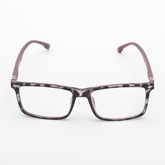 Очки "Прямоугольные" матовые, пластик, цвет МИКС, полный отгиб дужки, +1