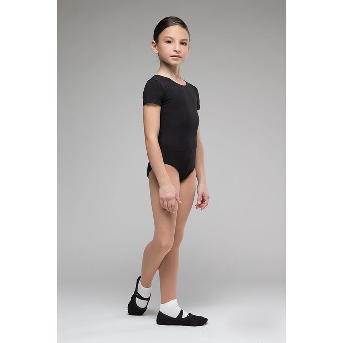 Костюм гимнастический "Мастер-класс", с коротким рукавом, размер 38, цвет чёрный