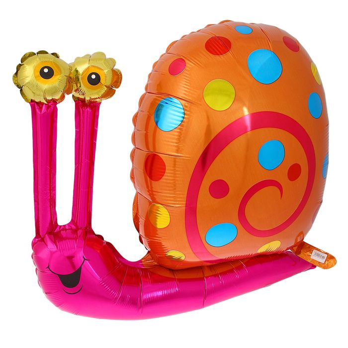 Шар фольгированный 32" "Улитка", цвет малиновый