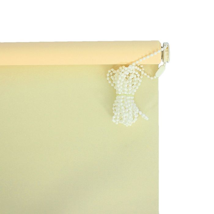 Штора рулонная 140х175 см "Плайн", цвет светло-желтый